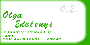 olga edelenyi business card