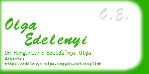 olga edelenyi business card